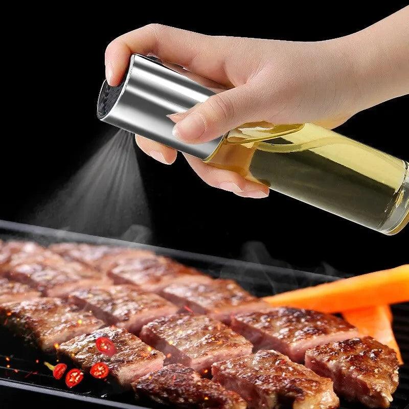 Elegant Stainless Steel Oil Sprayer – Precise Dispensing and Splash Protection - DK KITCHEN